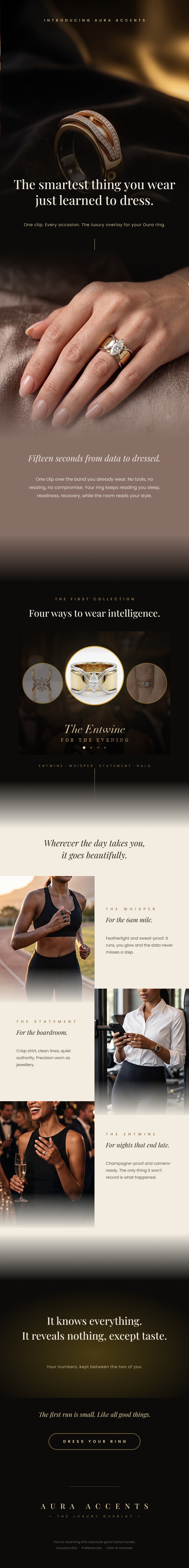 Email design for Aura